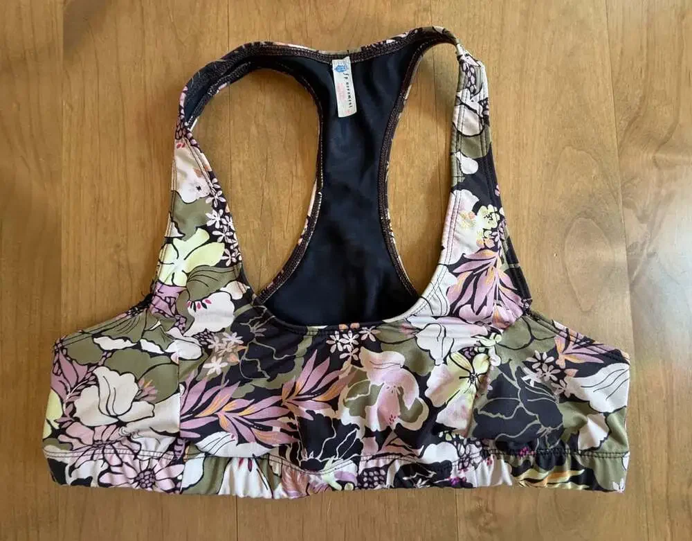 Free People Movement Wave Crush Floral Sports Bra Large